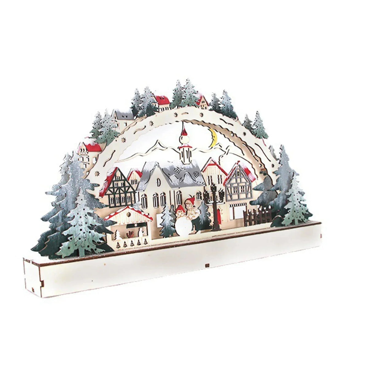 Wooden Advent Calendar with 24 Compartments and Warm LED Light for Holiday Countdown Decoration 5