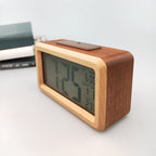 Wooden Alarm Clock - Multi-Function Digital Display with Adjustable Brightness 2