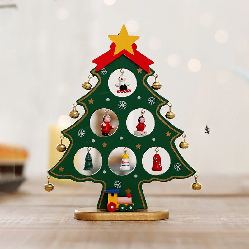 Wooden Christmas Decoration - Handmade Eco-Friendly Desk Ornament 10
