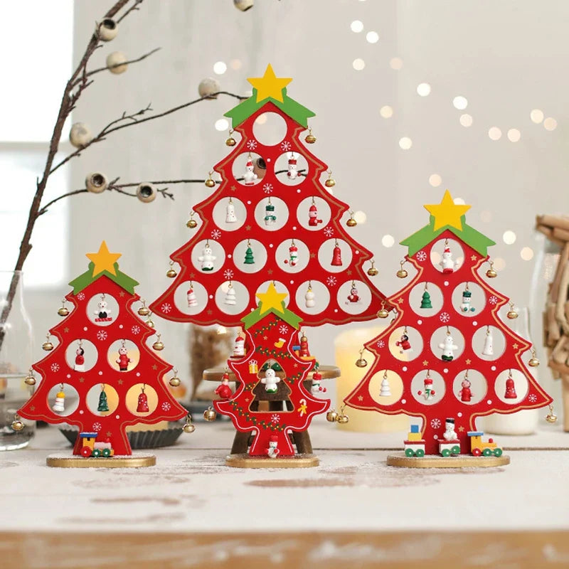 Wooden Christmas Decoration - Handmade Eco-Friendly Desk Ornament 3