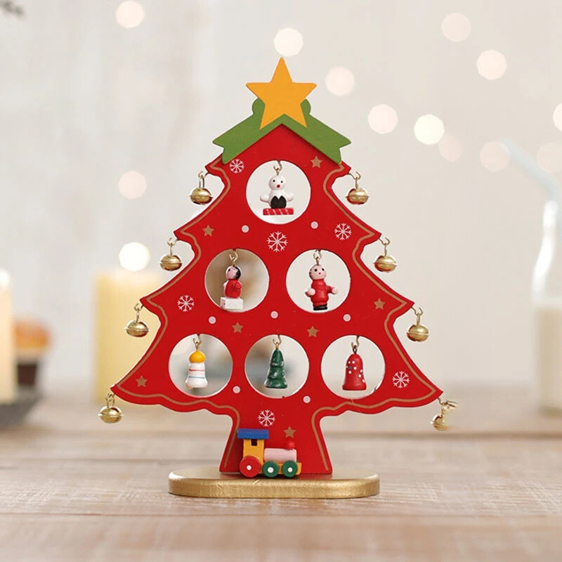 Wooden Christmas Decoration - Handmade Eco-Friendly Desk Ornament 6