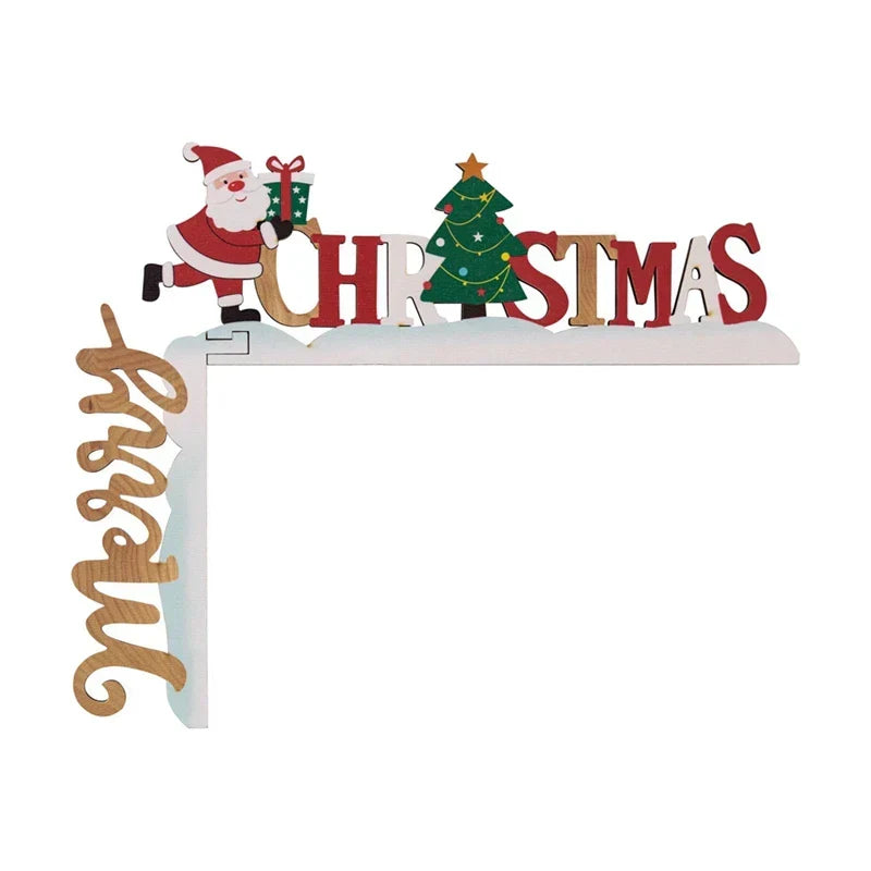 Wooden Christmas Frame - Customizable Holiday Decoration for Doors 7