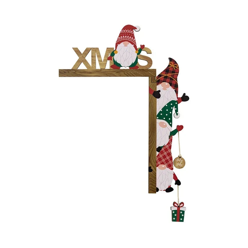 Wooden Christmas Frame - Customizable Holiday Decoration for Doors 8