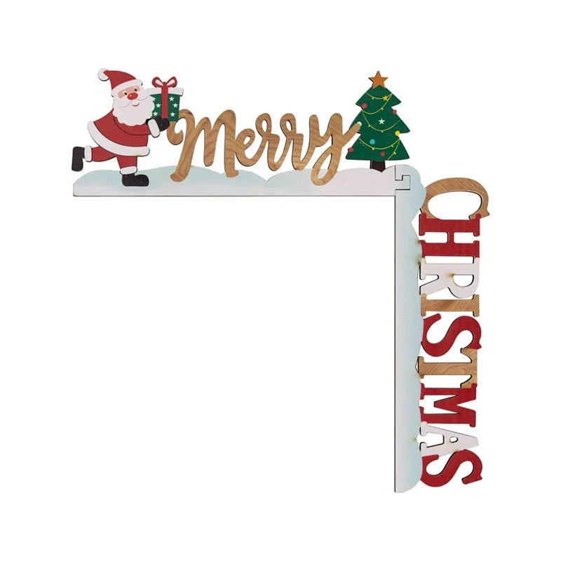 Wooden Christmas Frame - Customizable Holiday Decoration for Doors 9