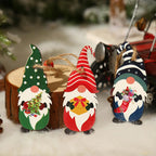 Wooden Christmas Gnome Ornaments - Eco-Friendly Tree Decorations 5