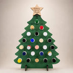 Wooden Christmas Tree Advent Calendar with 24 Compartments for Mini Bottles – Freestanding Holiday Decor 0