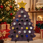 Wooden Christmas Tree Advent Calendar with 24 Compartments for Mini Bottles – Freestanding Holiday Decor 7