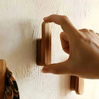 Wooden Coat Hook Rack Set of 4 - Stylish Wall Organization Hooks 1