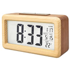 Wooden Digital Alarm Clock - Elegant Design with Multi-Function Display 3