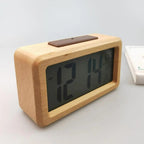 Wooden Digital Alarm Clock - Elegant Design with Multi-Function Display 5