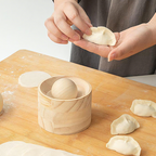 Wooden Dumpling Dough Press - Non-Stick, Ergonomic Design for Even Sheets 5