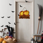 Wooden Halloween Sign - Glowing Jack-O’-Lanterns for Indoor & Outdoor Decor 3