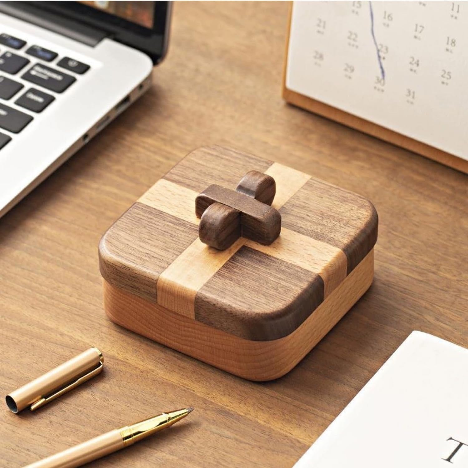Wooden Jewelry Box - Elegant Black Walnut Jewelry Organizer for Rings 3