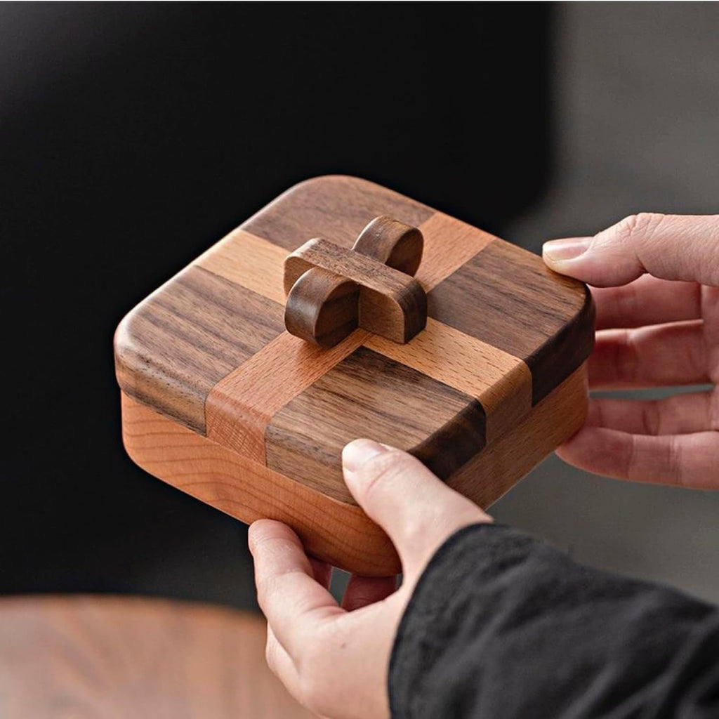 Wooden Jewelry Box - Elegant Black Walnut Jewelry Organizer for Rings 4
