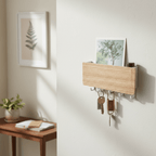 Wooden Key Organiser - Elegant Wall-Mounted Storage for Keys & Essentials 1