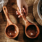 Wooden Kitchen Scoop - Durable Phoebe Wood & Ergonomic Handle 0
