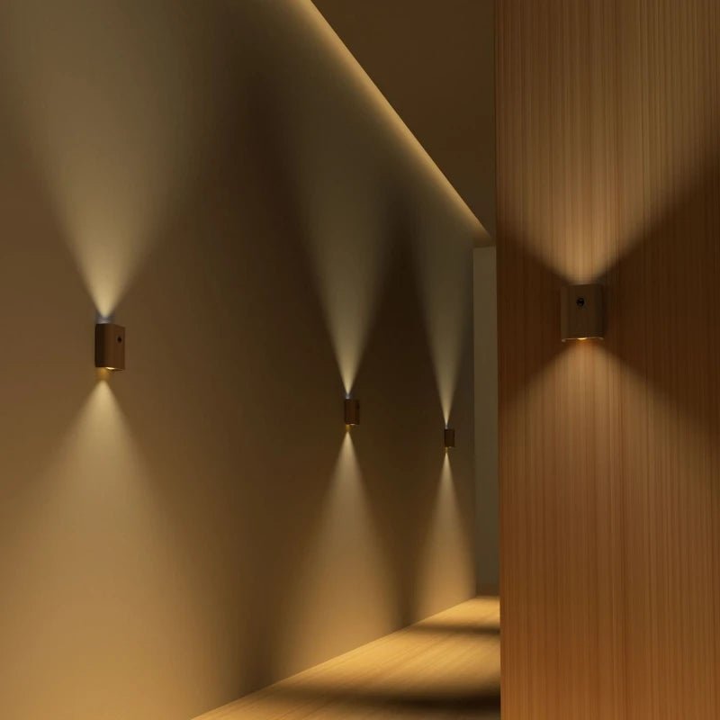 Wooden Motion Sensor Lamp - Rechargeable LED Light for Home, Elegant Design for Bedrooms, Hallways, and Cabinets 1