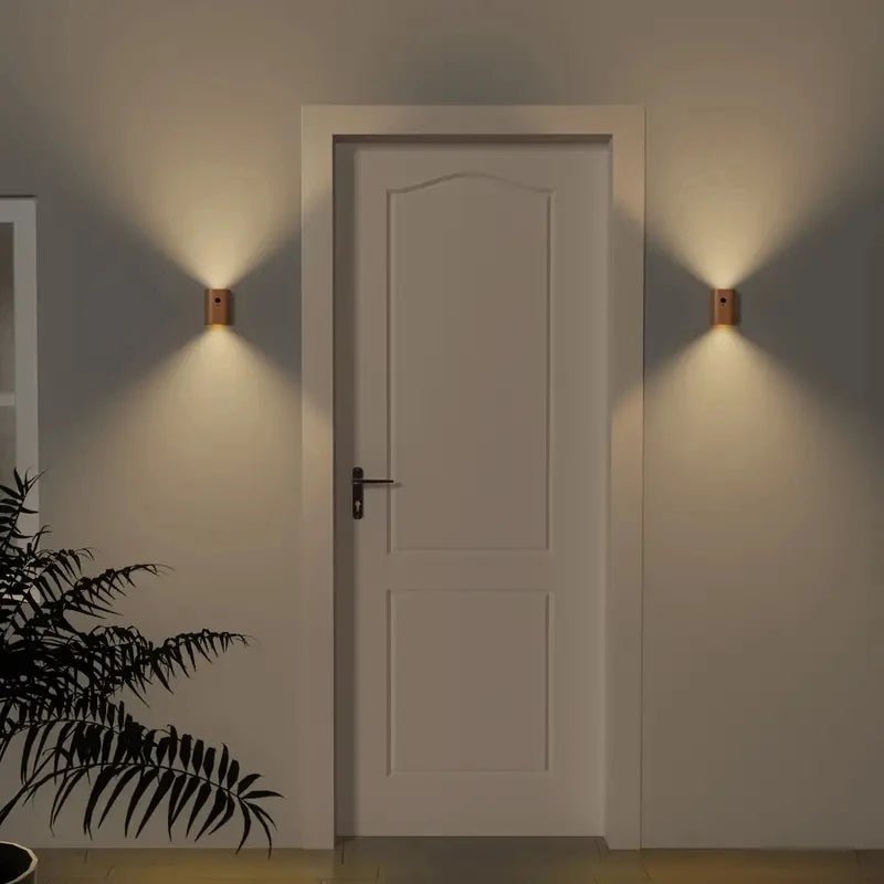 Wooden Motion Sensor Lamp - Rechargeable LED Light for Home, Elegant Design for Bedrooms, Hallways, and Cabinets 3