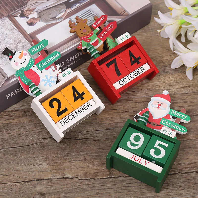 Wooden Santa Christmas Tree - Eco-Friendly Countdown Decoration 1
