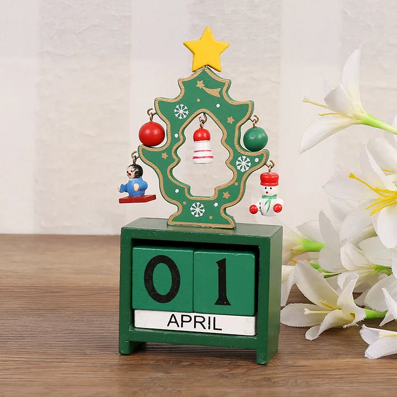 Wooden Santa Christmas Tree - Eco-Friendly Countdown Decoration 9