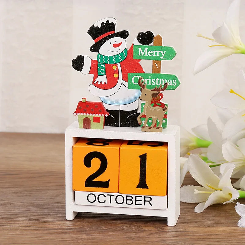 Wooden Santa Christmas Tree Decoration with Countdown Calendar – Interactive Holiday Decor for Festive Cheer 6