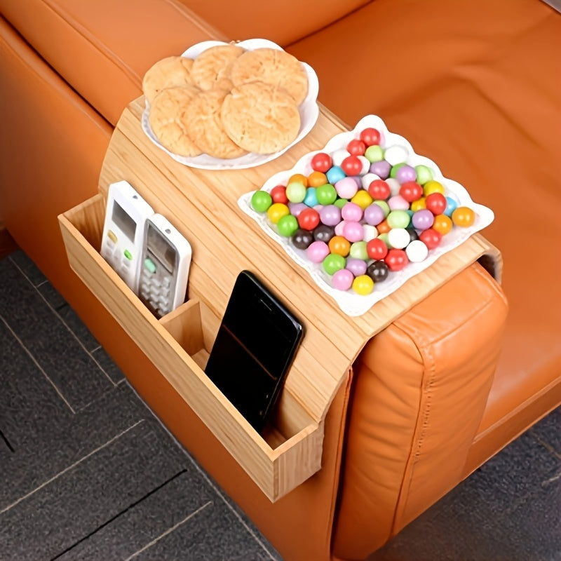 Wooden Sofa Arm Tray - Durable, Portable, Fits Most Armrests 3