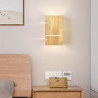 Wooden Square 2-Light Wall Sconce - Minimalist Design for Bedroom Wall Lights 0
