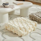 Woven Knot Cushion - Plush Velvety Seat for Living & Bedroom Use 5