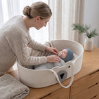 Woven Moses Basket - Durable, Breathable Baby Bassinet 2