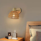 Woven Wall Sconce - Natural Rattan Design for Cozy Ambient Lighting 3