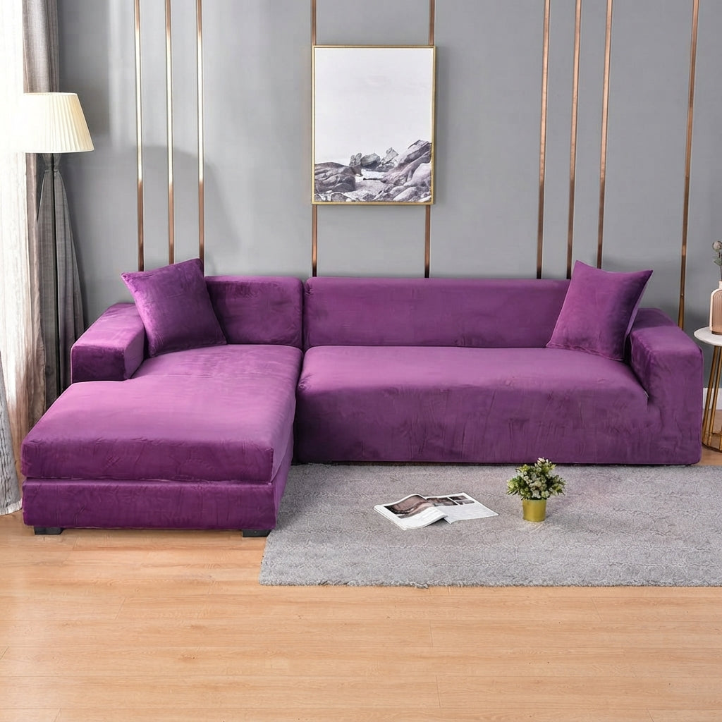 Wrinkle-Resistant Sofa Cover Washable Stretch Fabric Multiple Sizes 16