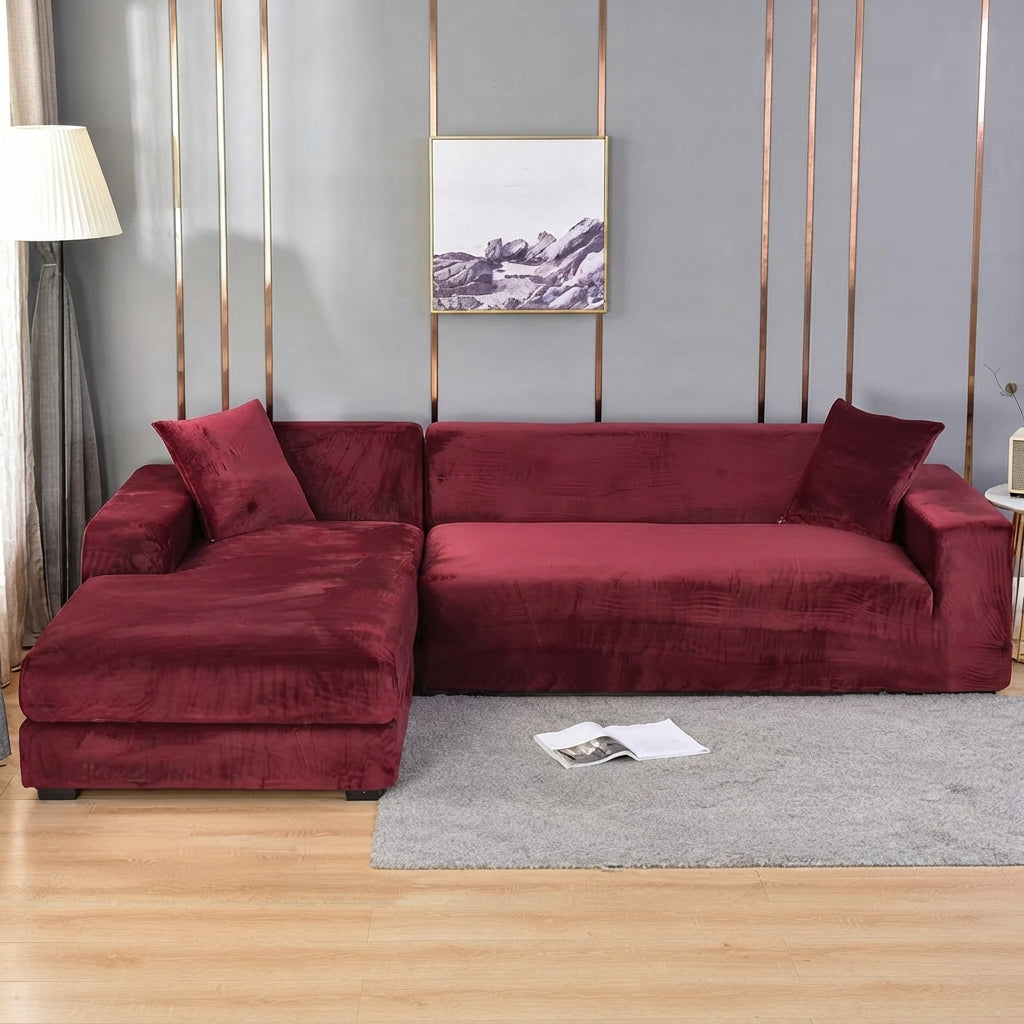 Wrinkle-Resistant Sofa Cover Washable Stretch Fabric Multiple Sizes 17