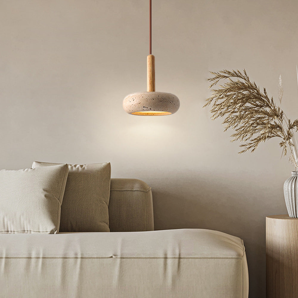 Yellow Travertine Pendant Light - Elegant Kitchen Pendant Lighting Design 1