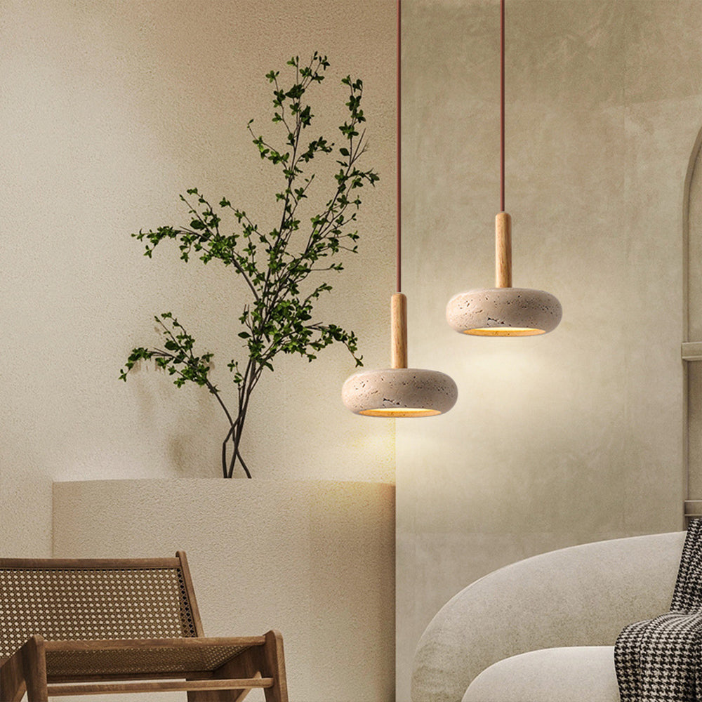 Yellow Travertine Pendant Light - Elegant Kitchen Pendant Lighting Design 2
