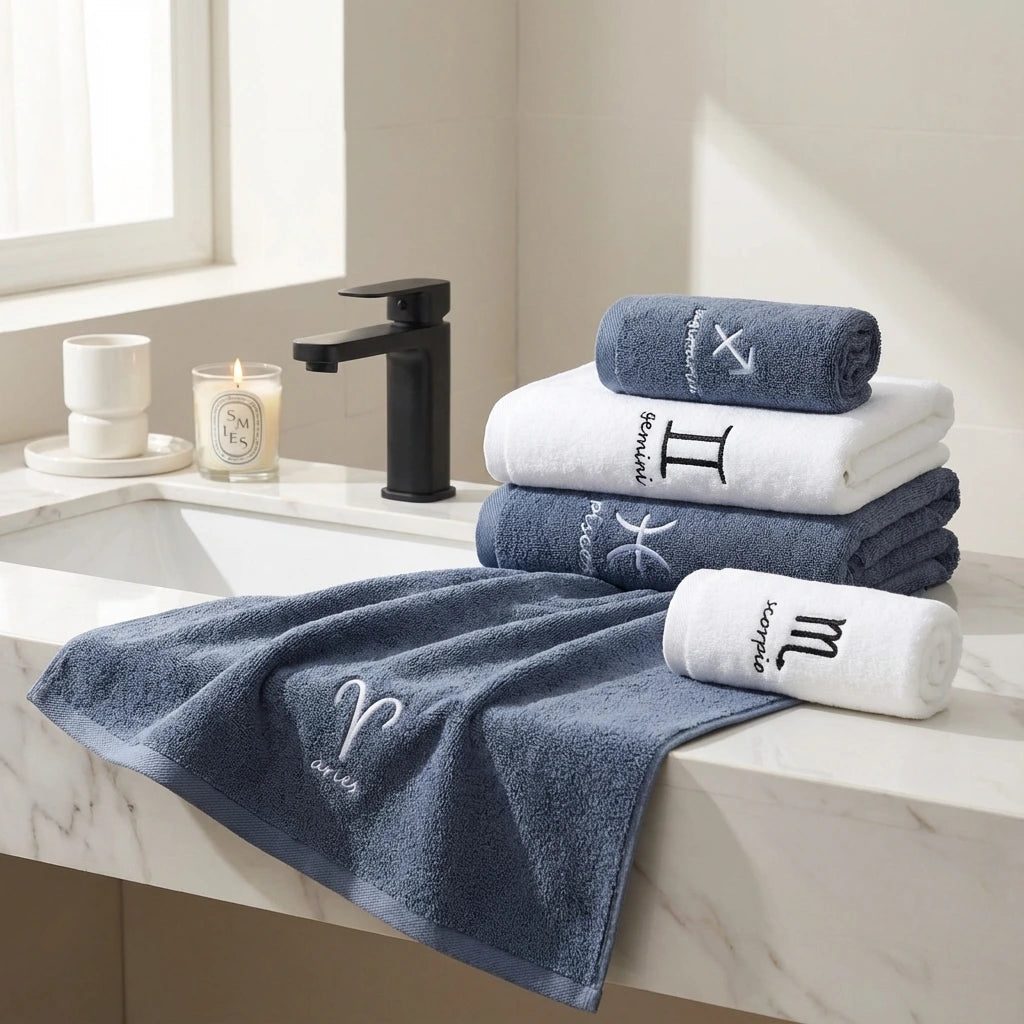 Zodiac Towel Set - Best Bath Towels, Soft Cotton, Fast-Dry Design 6