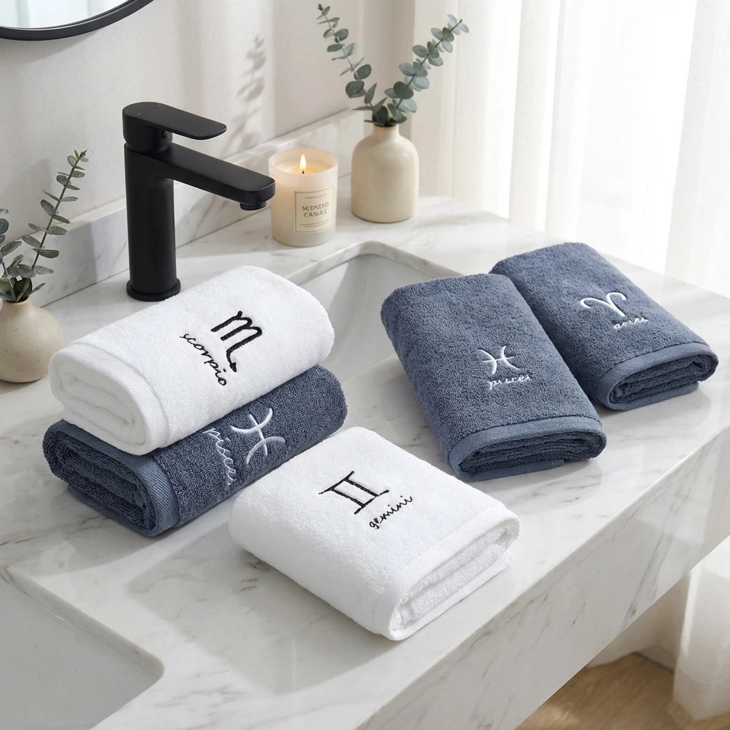 Zodiac Towel Set - Best Bath Towels, Soft Cotton, Fast-Dry Design 7