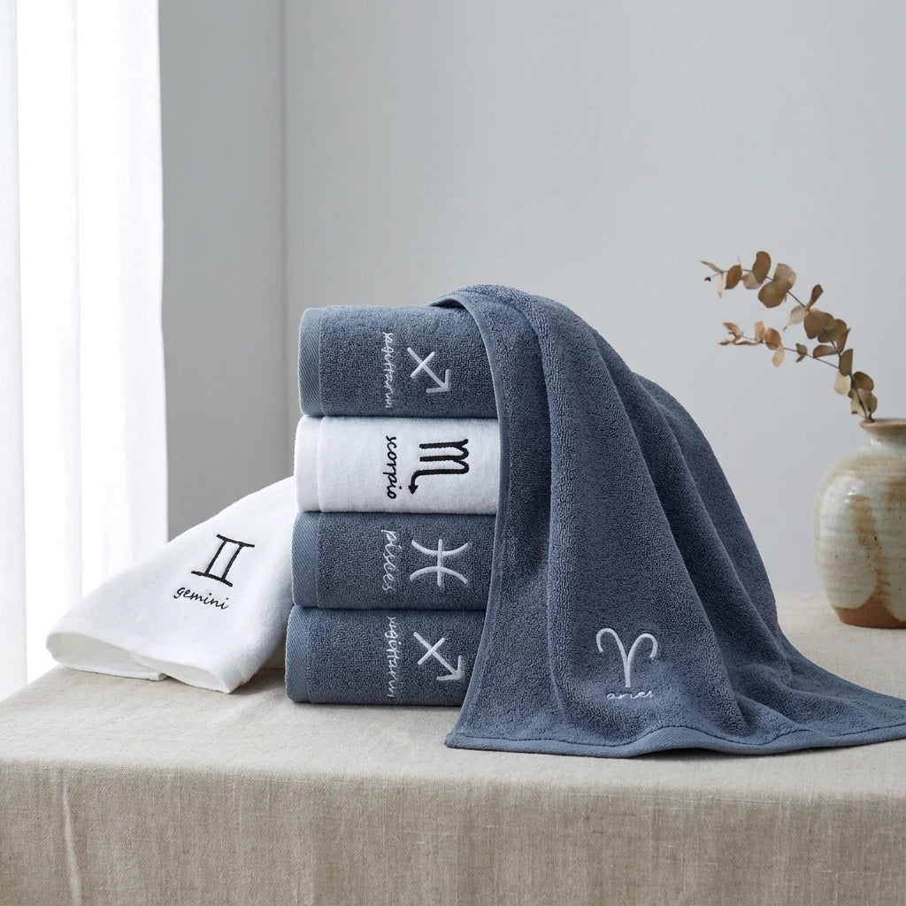 Zodiac Towel Set - Best Bath Towels, Soft Cotton, Fast-Dry Design 8