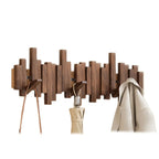 Modura Modern Wooden Coat Rack with Foldable Magnetic Wall Hooks 6
