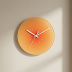 Silent Round Glass Wall Clock – Modern Minimalist Analog Wall Clock for Living Room, Bedroom & Kitchen
