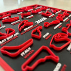 3D Printed F1 Racing Calendar 2026 Ð All Circuits Track Wall Art with Display Stand 3