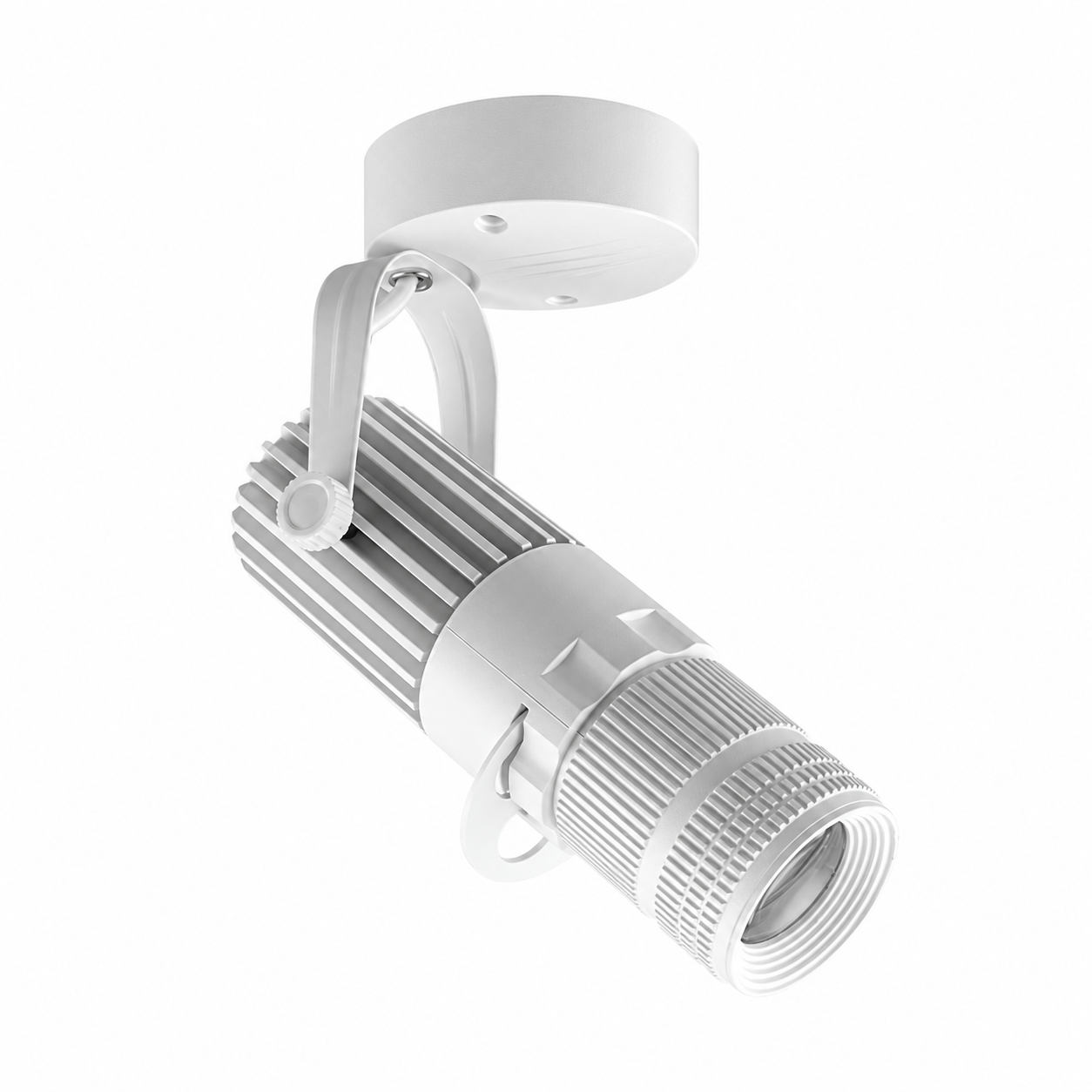White spotlight on a white background