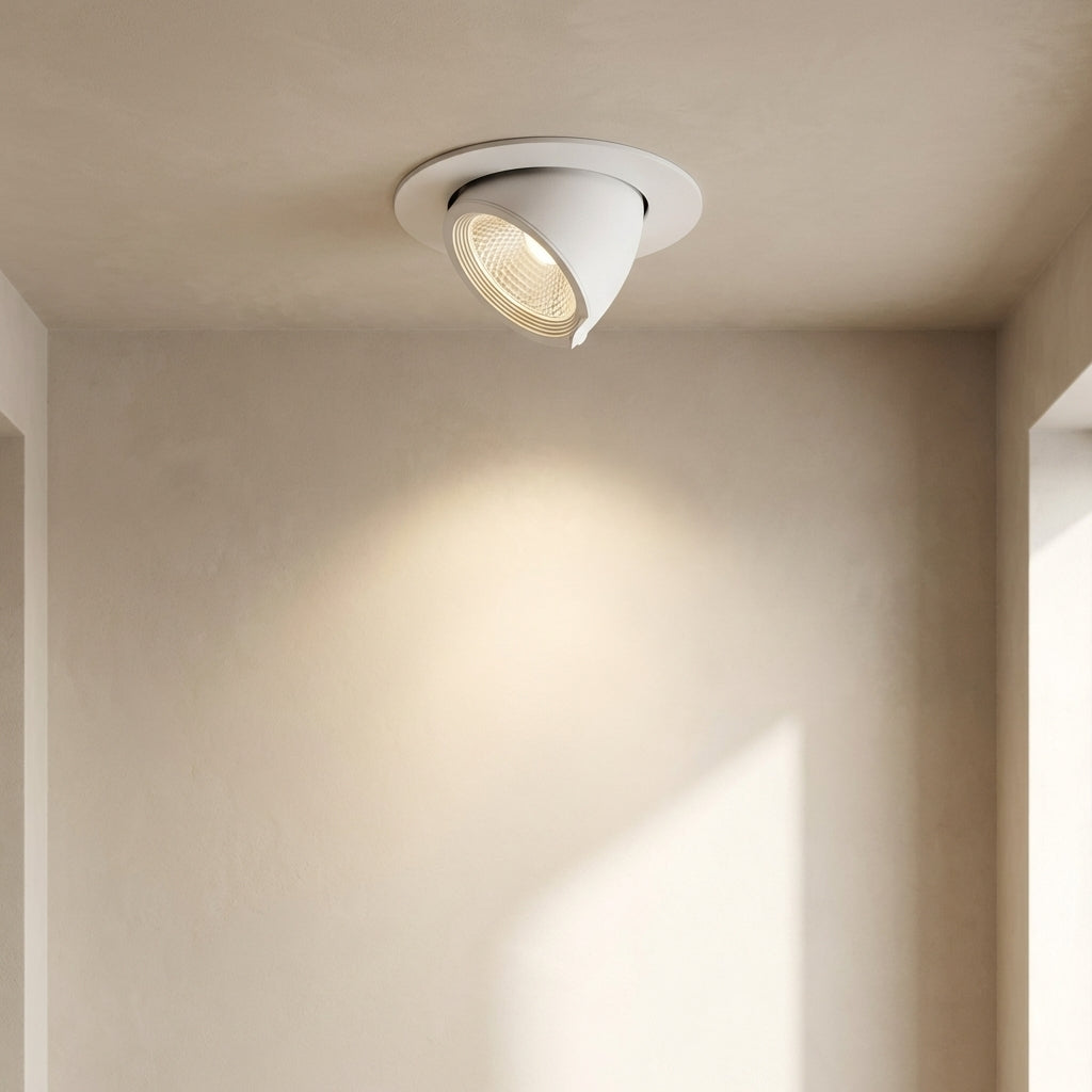 Ceiling light fixture on a neutral ceiling