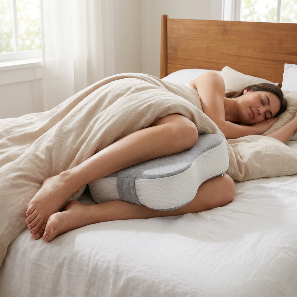 Knee Pillow Adjustable Memory Foam Cotton Blend Side Sleeper
