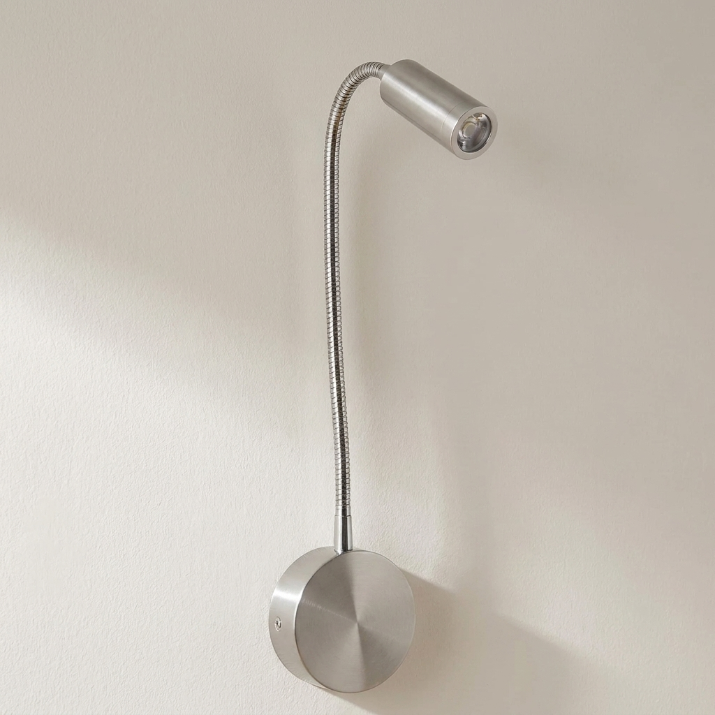 Gooseneck Wall Reading Light, 3W LED, Aluminum Body, 110–240V 0