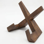 Wooden puzzle on a white background