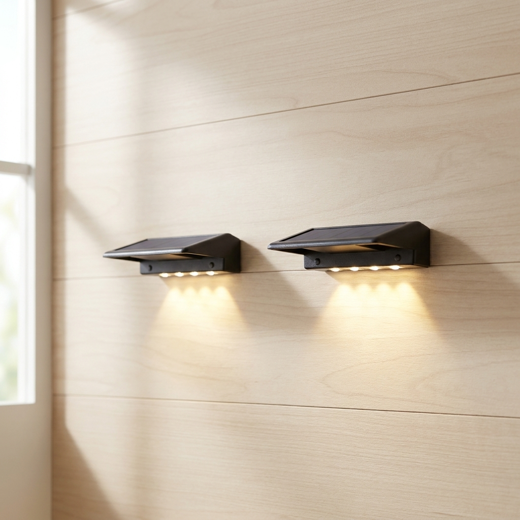 Outdoor Solar Wall Lights LED ABS Polycarbonate Dusk to Dawn Sensor