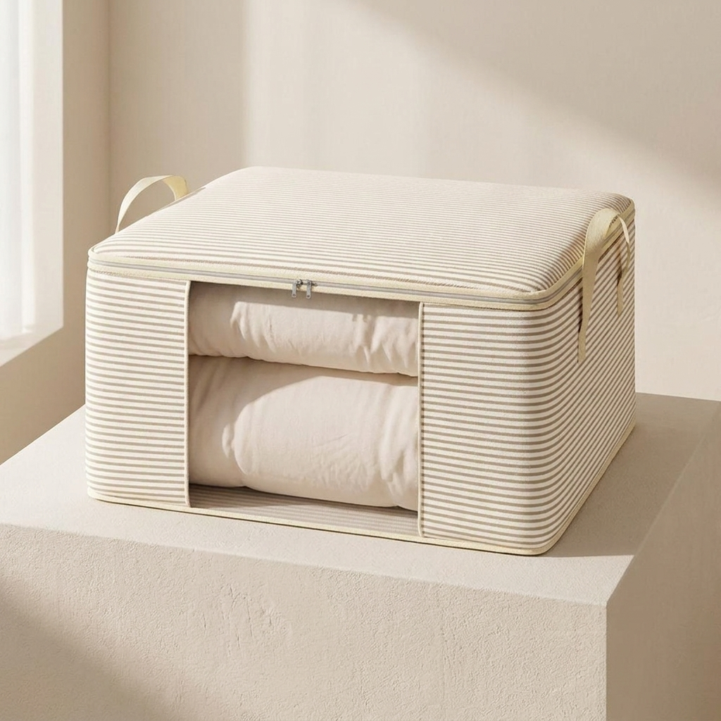 Foldable Storage Bag Cloth Organizer Clear Window Multi Purpose 1