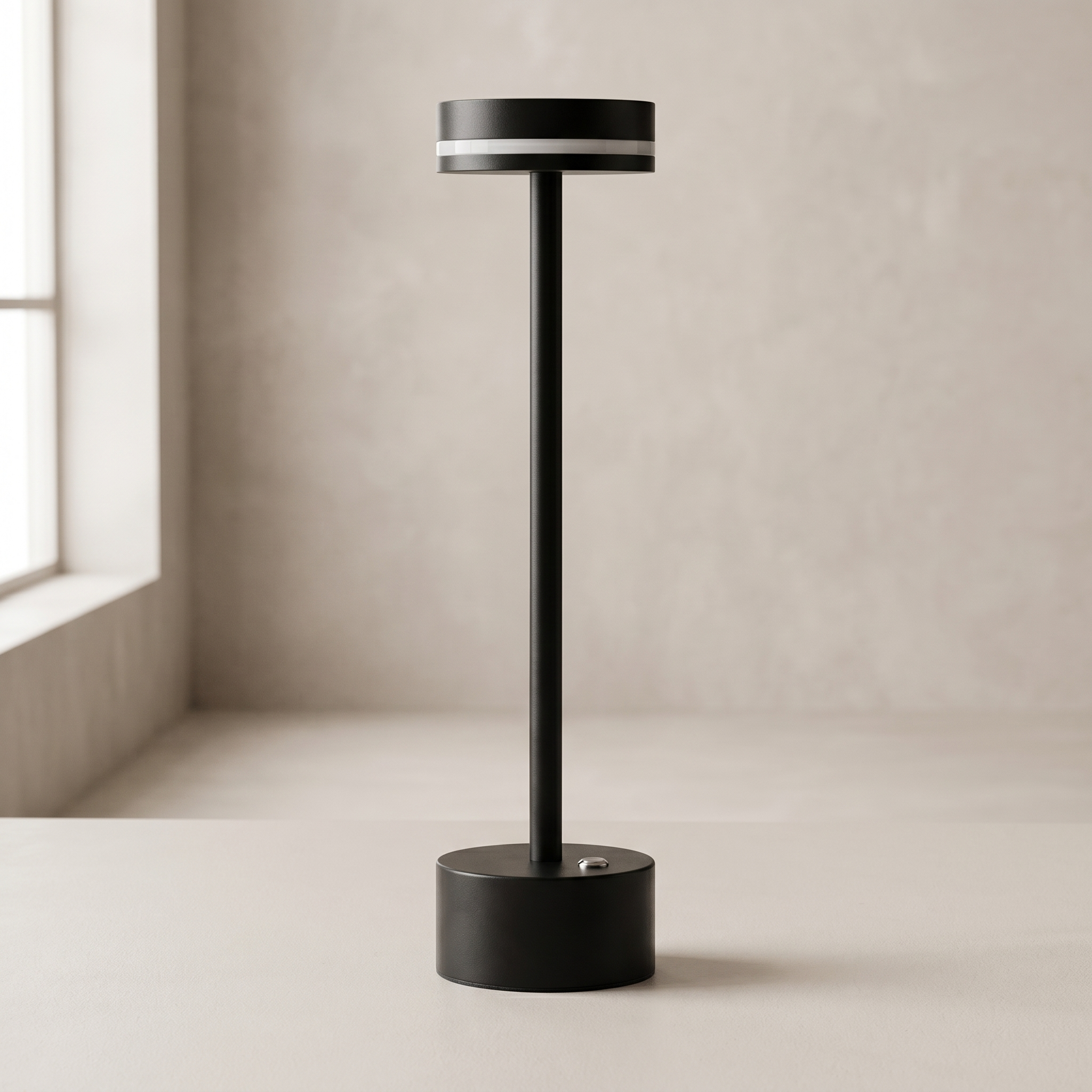 Cordless Table Lamp, Ring Light, Rechargeable Battery, Included Cables