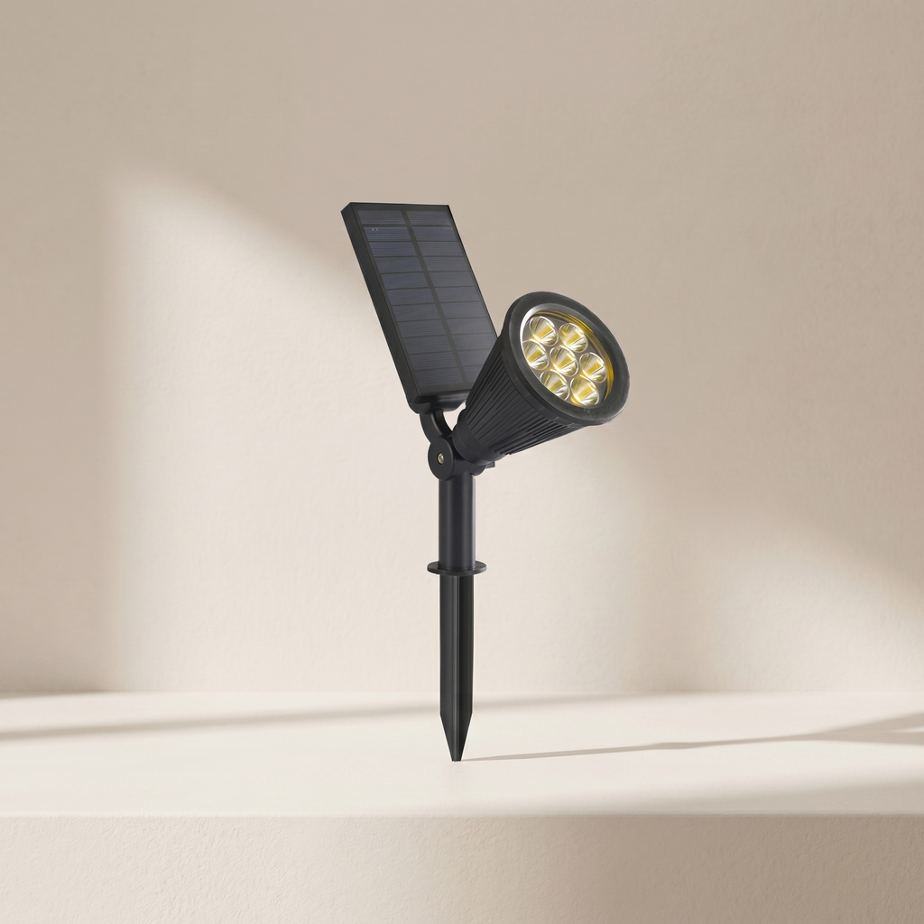 Solar Powered Spotlight, LED Light Source, 7W Power, IP65 Waterproof