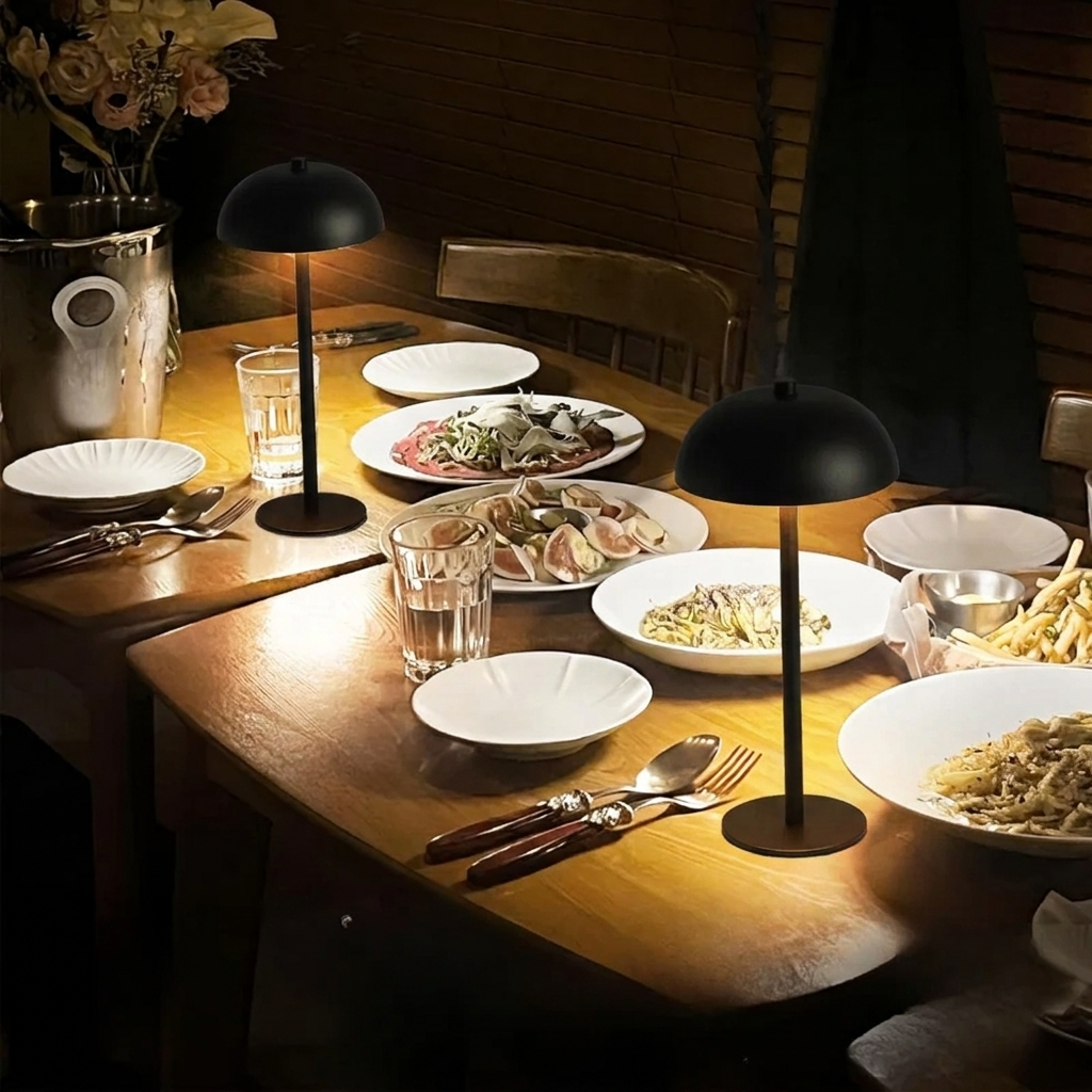Table Lamp LED Cordless Iron Touch Control 2000mAh Rechargeable Battery